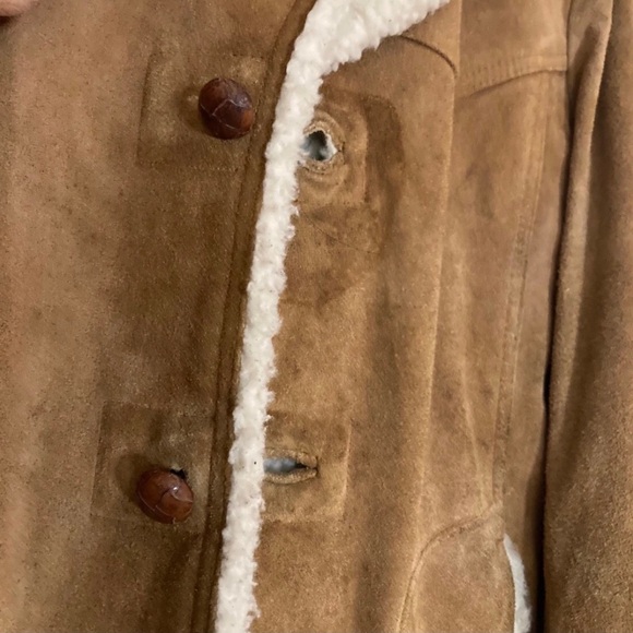 Vintage Sheepskin Leather Rancher Style Coat from Grande Bay Size L - Picture 12 of 16